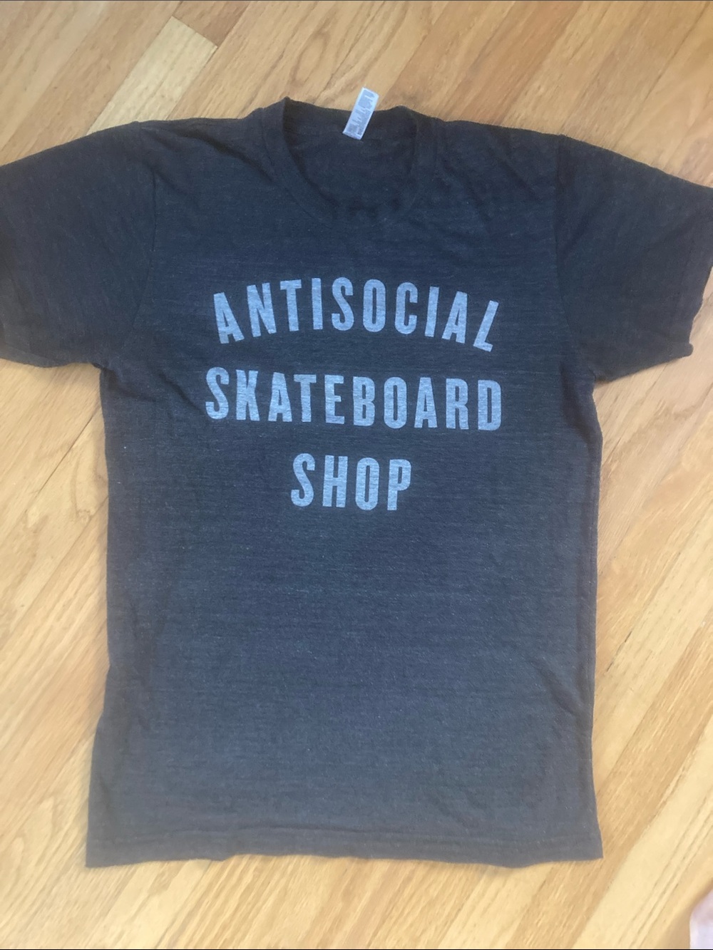 American Apparel Black 'Antisocial Skateboard Shop' Short Sleeve Tee